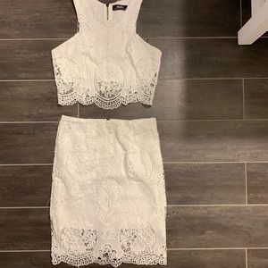 Lulus 2 piece white lace